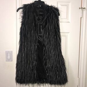 Black Peacock Feather Vest Coat